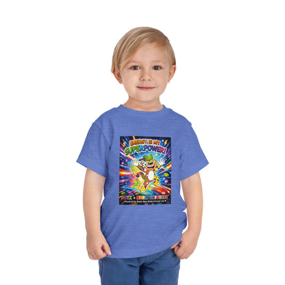 Potz™ Toddler Short Sleeve Tee – "Energy is My Superpower!" Graphic Tee | Smile Universe Collection