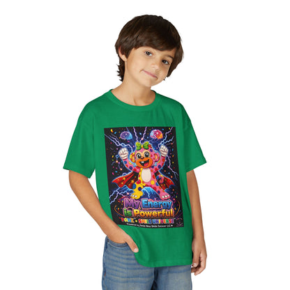 Panz™ Youth DryBlend® T-Shirt – "My Energy is Powerful" Graphic Tee | Smile Universe Collection