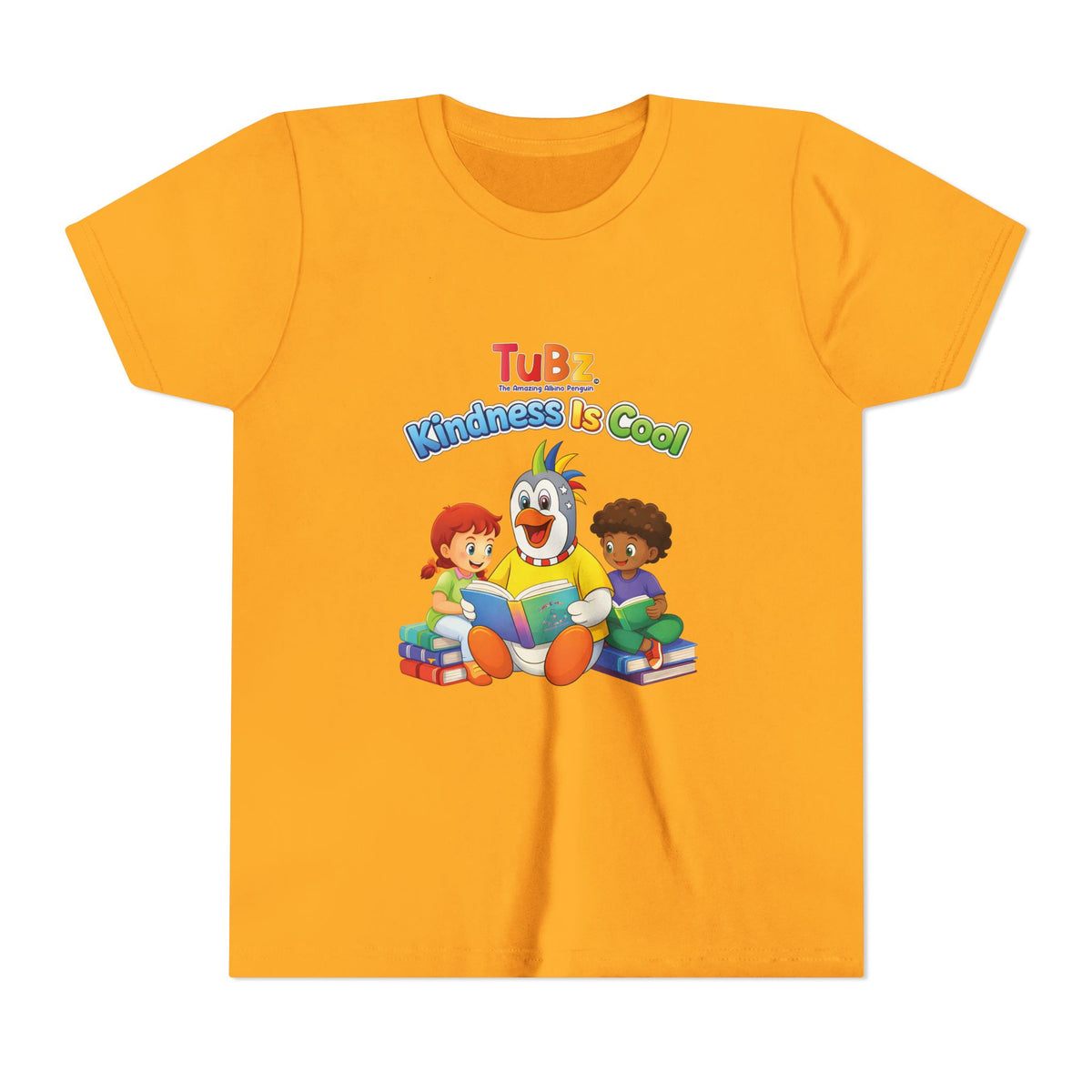 TuBz™ "Kindness Is Cool" Kids T-Shirt - Positive Message Graphic Tee | Smile Universe TuBz4Kidz