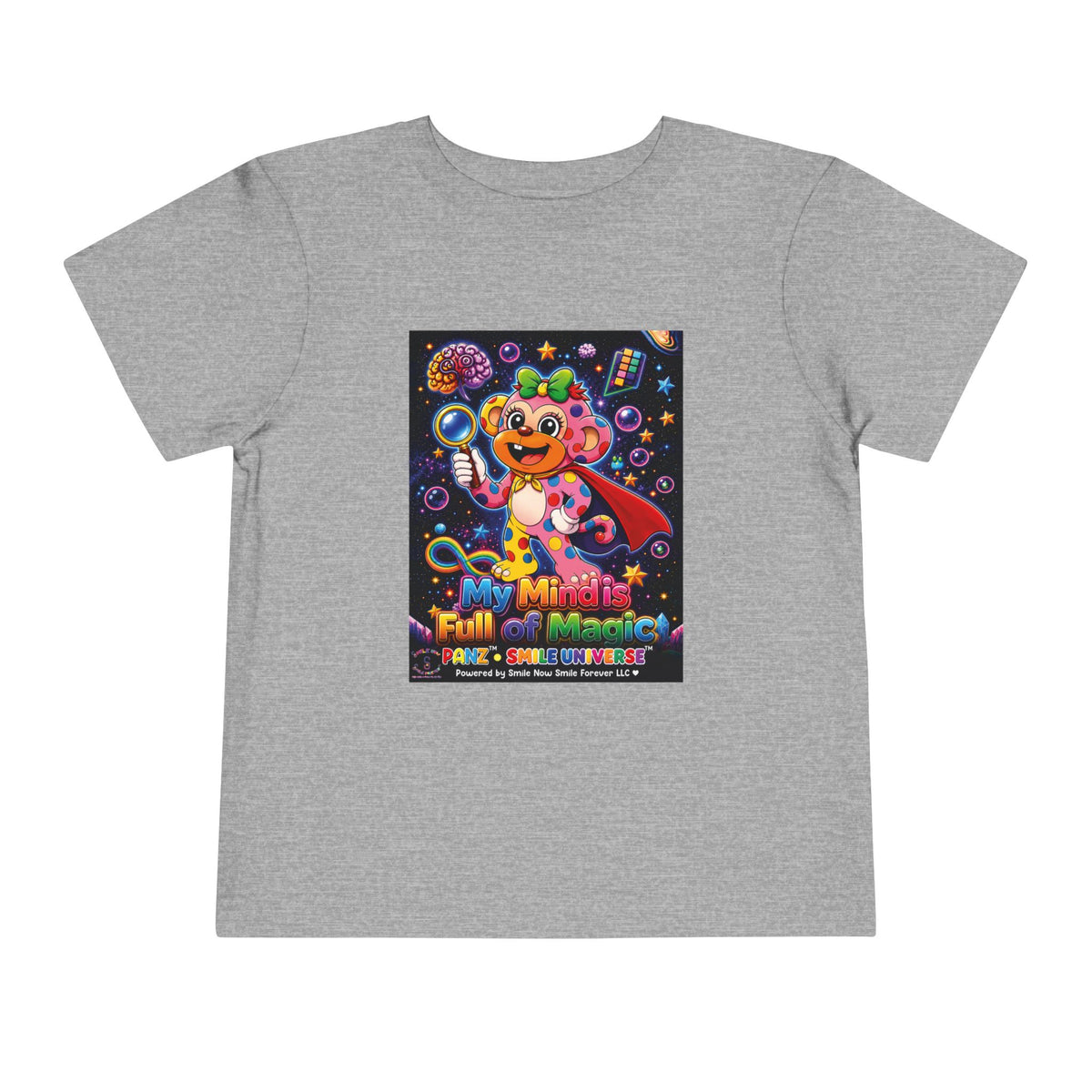 Panz™ Toddler Short Sleeve Tee – "My Mind is Full of Magic" Graphic | Smile Universe Collection