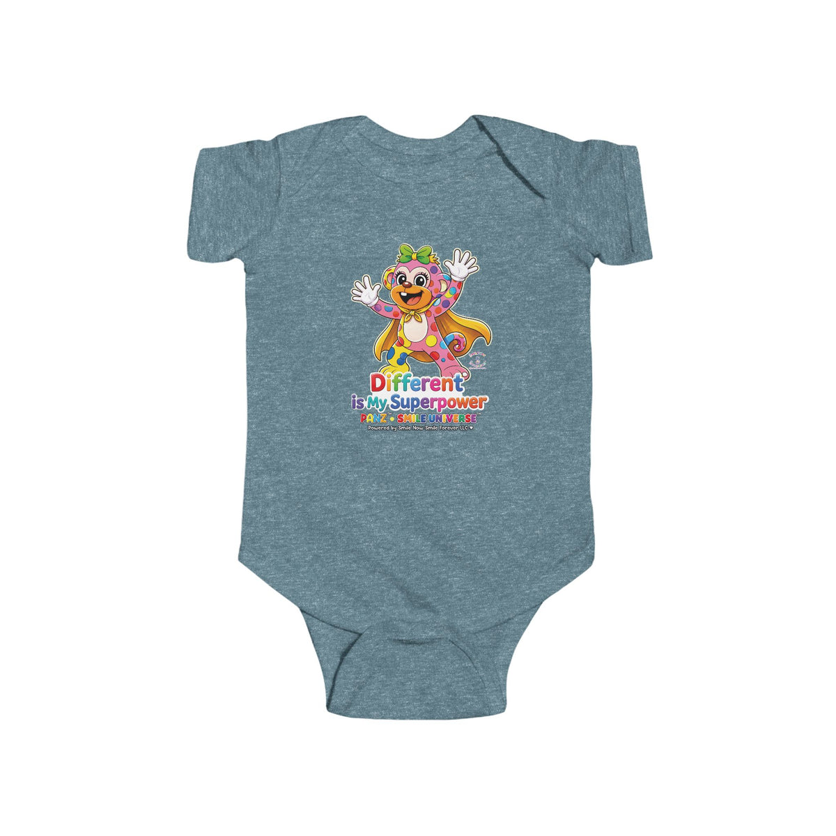 Panz™ Infant Fine Jersey Bodysuit – "Different is My Superpower" Graphic | Smile Universe Collection