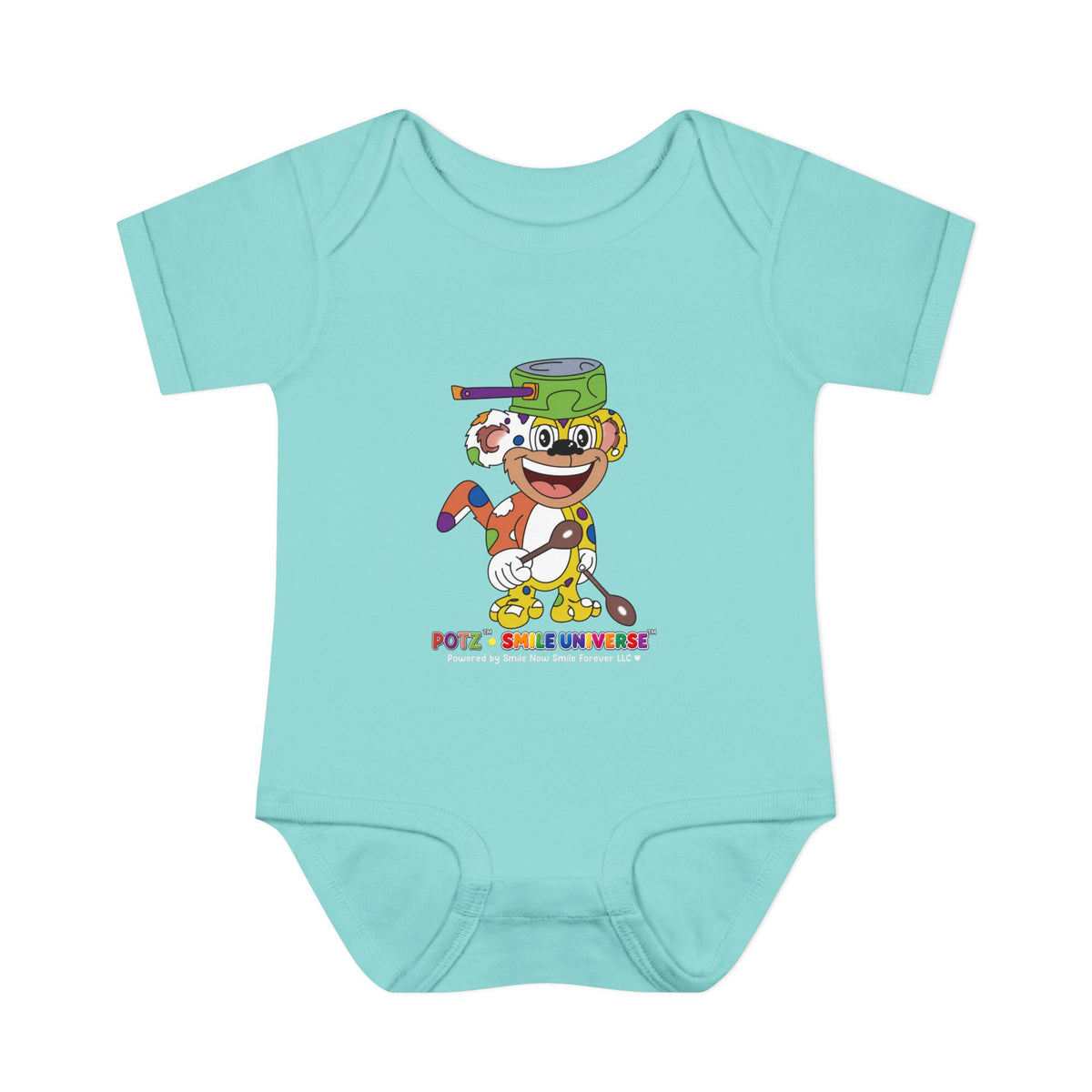 Potz™ Infant Baby Rib Bodysuit – Playful Chef Graphic Onesie | Smile Universe Collection