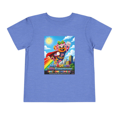 Panz™ Toddler Short Sleeve Tee – "My Autism is My Superpower" Graphic | Smile Universe Collection