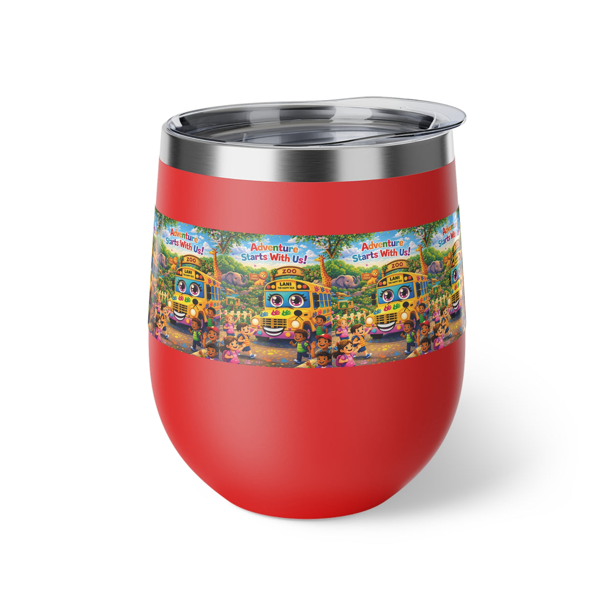 Lani™ 12oz Copper Vacuum Insulated Cup – "Adventure Starts With Us!" Graphic