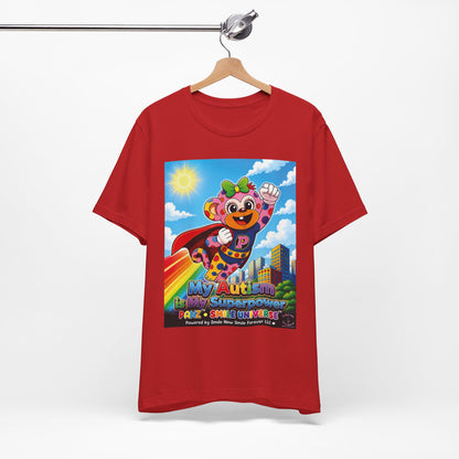 Panz™ Unisex Jersey Short Sleeve Tee – "My Autism is My Superpower" Graphic | Smile Universe Collection