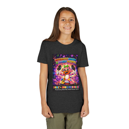 Panz™ Youth Short Sleeve Tee – "Differently Amazing & Loudly Autistic!" Graphic | Smile Universe Collection