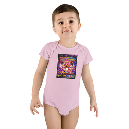 Panz™ Baby Short Sleeve Onesie® – "Differently Amazing & Loudly Autistic!" Graphic | Smile Universe Collection