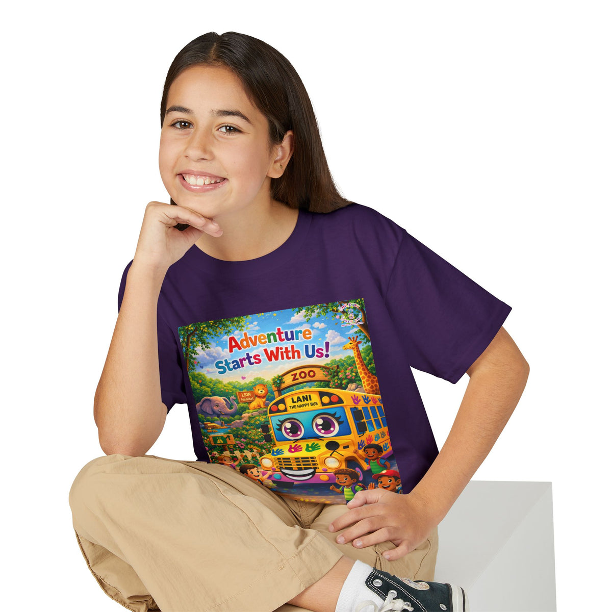 Lani™ Youth DryBlend® T-Shirt – "Adventure Starts With Us!" Graphic