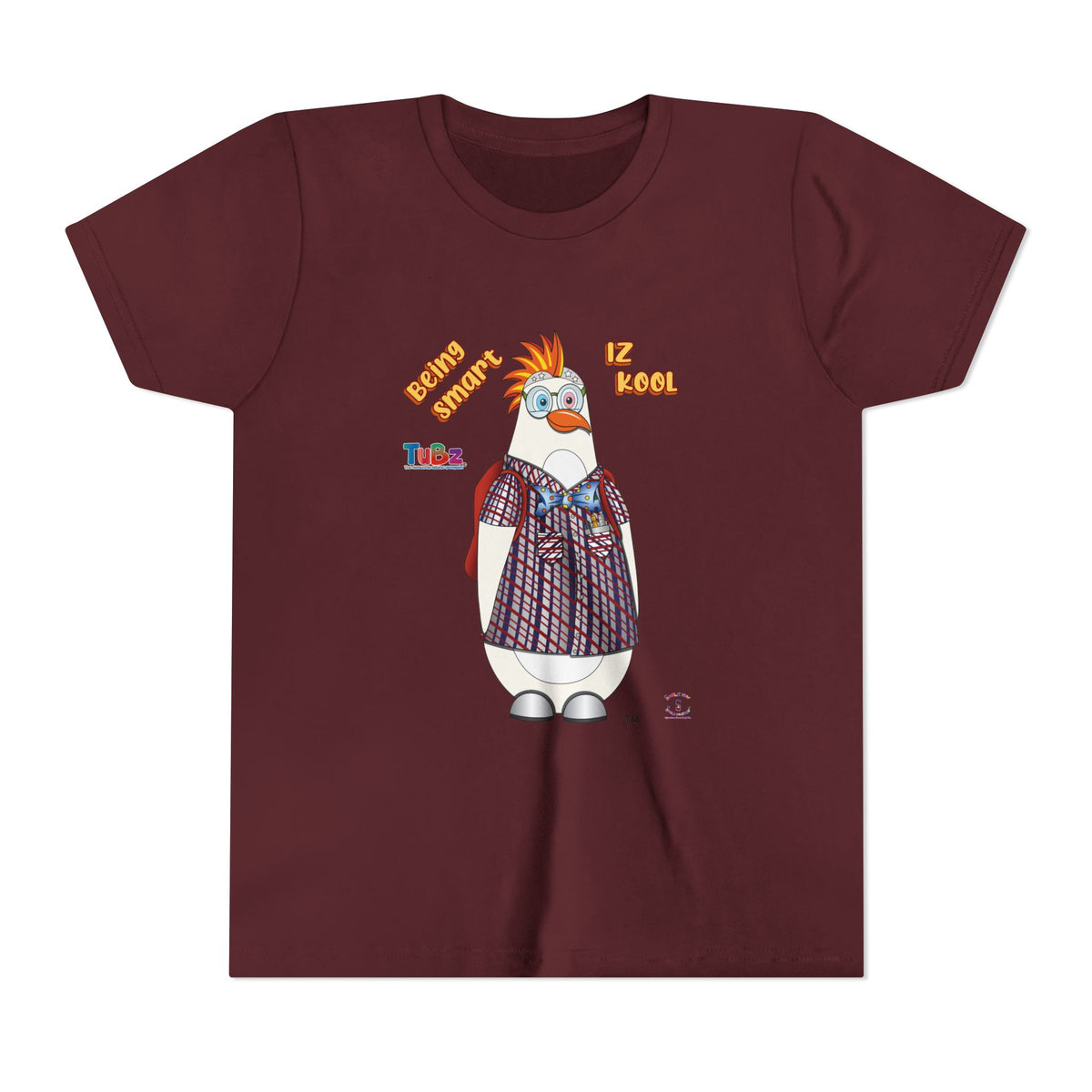 TuBz™ "Being Smart Iz Kool" Youth Graphic T-Shirt - Educational Kids Tee | TuBz4Kidz