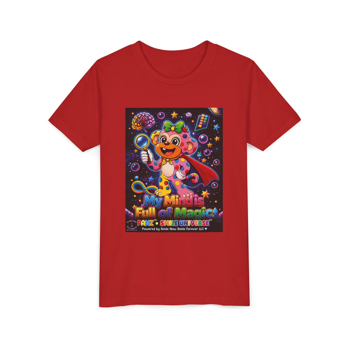 Panz™ Youth Short Sleeve Tee – "My Mind is Full of Magic" Graphic | Smile Universe Collection