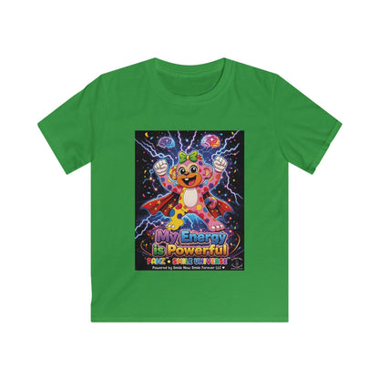 Panz™ Kids Softstyle Tee – "My Energy is Powerful" Graphic Tee | Smile Universe Collection