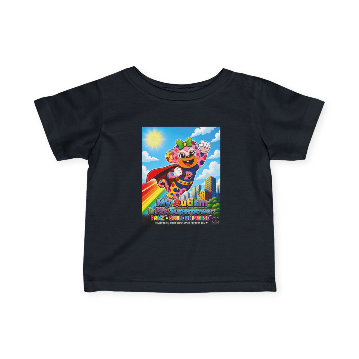 Panz™ Infant Fine Jersey Tee – "My Autism is My Superpower" Graphic | Smile Universe Collection