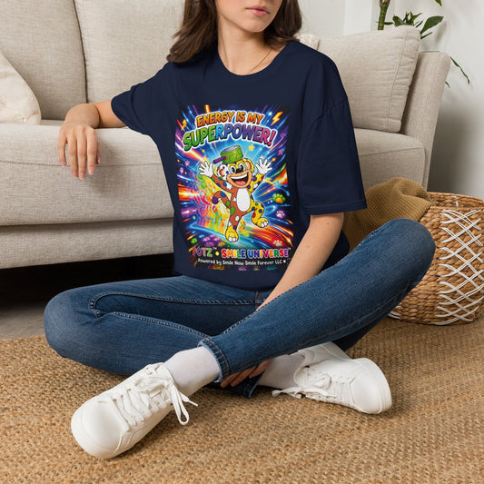 Potz™ Unisex Softstyle T-Shirt – "Energy is My Superpower!" Graphic Tee | Smile Universe Collection