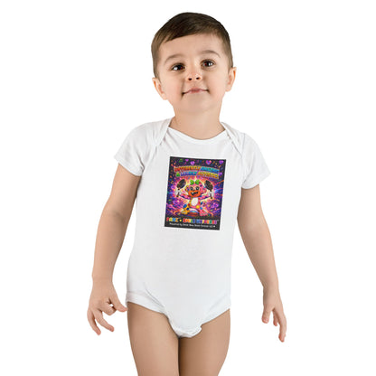 Panz™ Baby Short Sleeve Onesie® – "Differently Amazing & Loudly Autistic!" Graphic | Smile Universe Collection