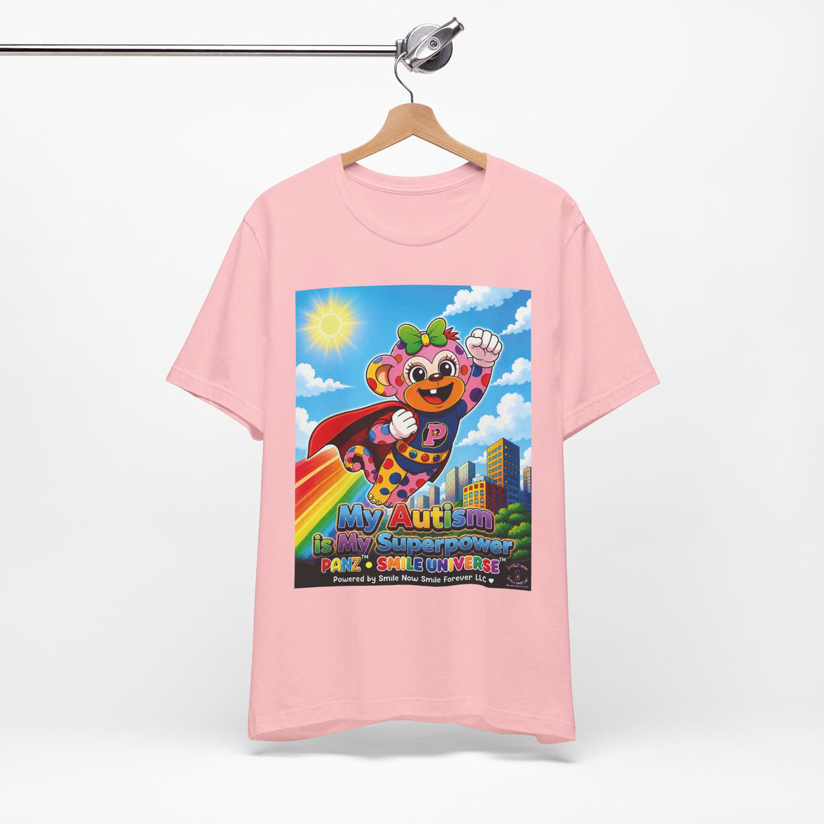 Panz™ Unisex Jersey Short Sleeve Tee – "My Autism is My Superpower" Graphic | Smile Universe Collection