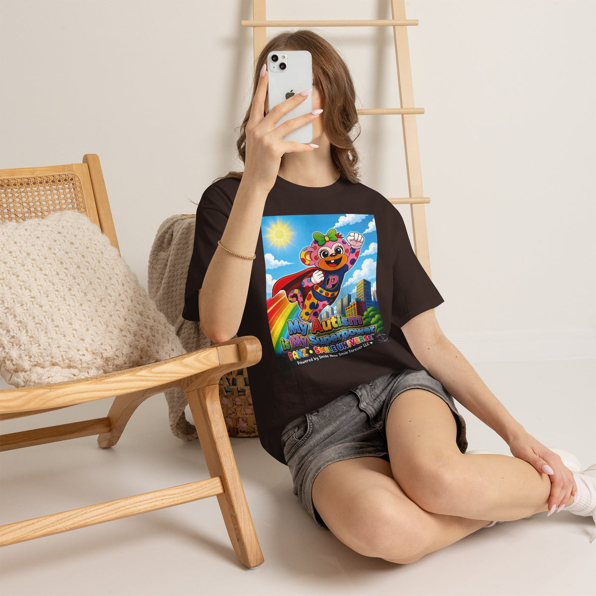 Panz™ Unisex Heavy Cotton™ Tee – "My Autism is My Superpower" Graphic | Smile Universe Collection
