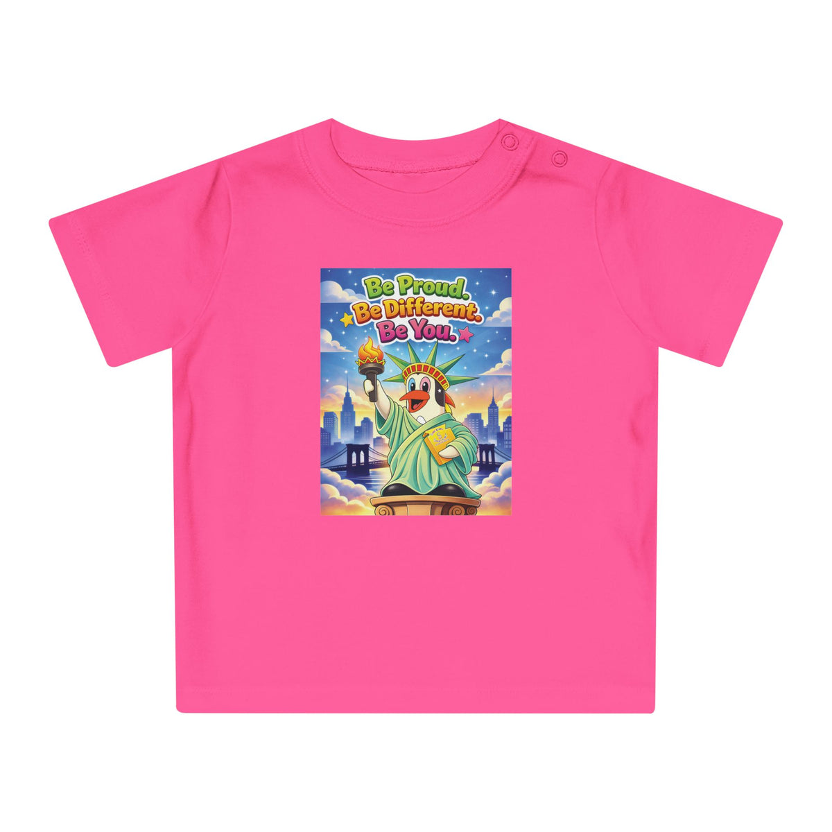 TuBz™ "Be Proud. Be Different. Be You." Baby T- Shirt - Cute Inspirational Infant Tee