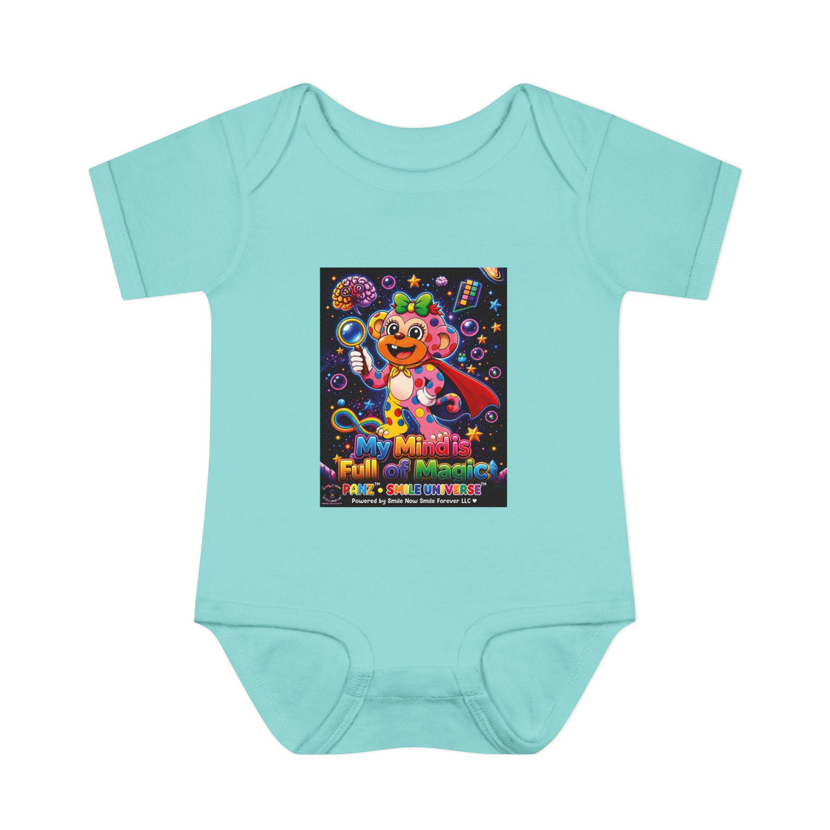 Panz™ Infant Baby Rib Bodysuit – "My Mind is Full of Magic" Graphic | Smile Universe Collection