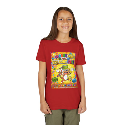 Potz™ Youth Short Sleeve Tee – "My ADHD Brain is Full of Brilliant Ideas!" Graphic Tee | Smile Universe Collection