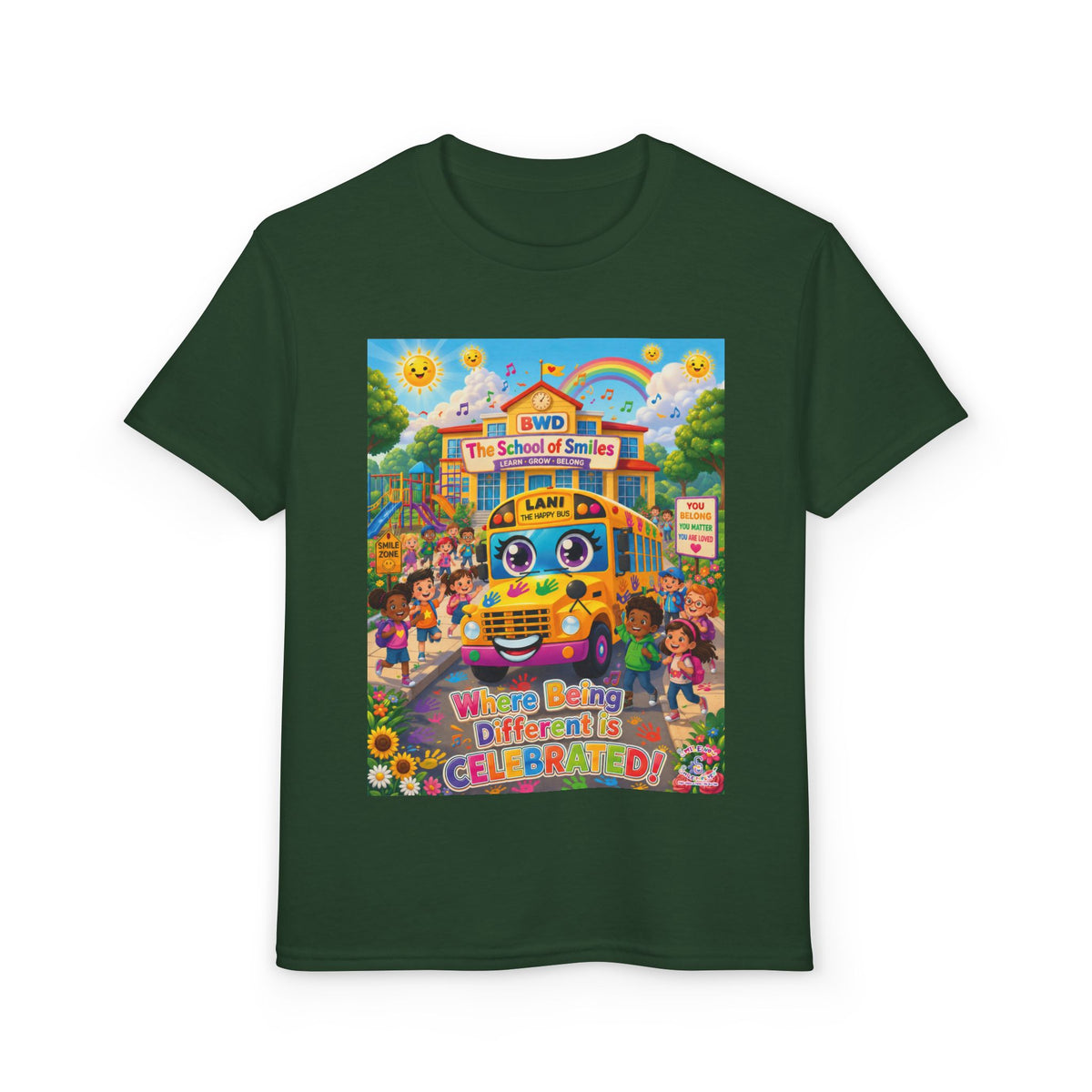 Lani™ Youth DryBlend® T-Shirt – "Where Being Different is CELEBRATED!" Graphic Shirt