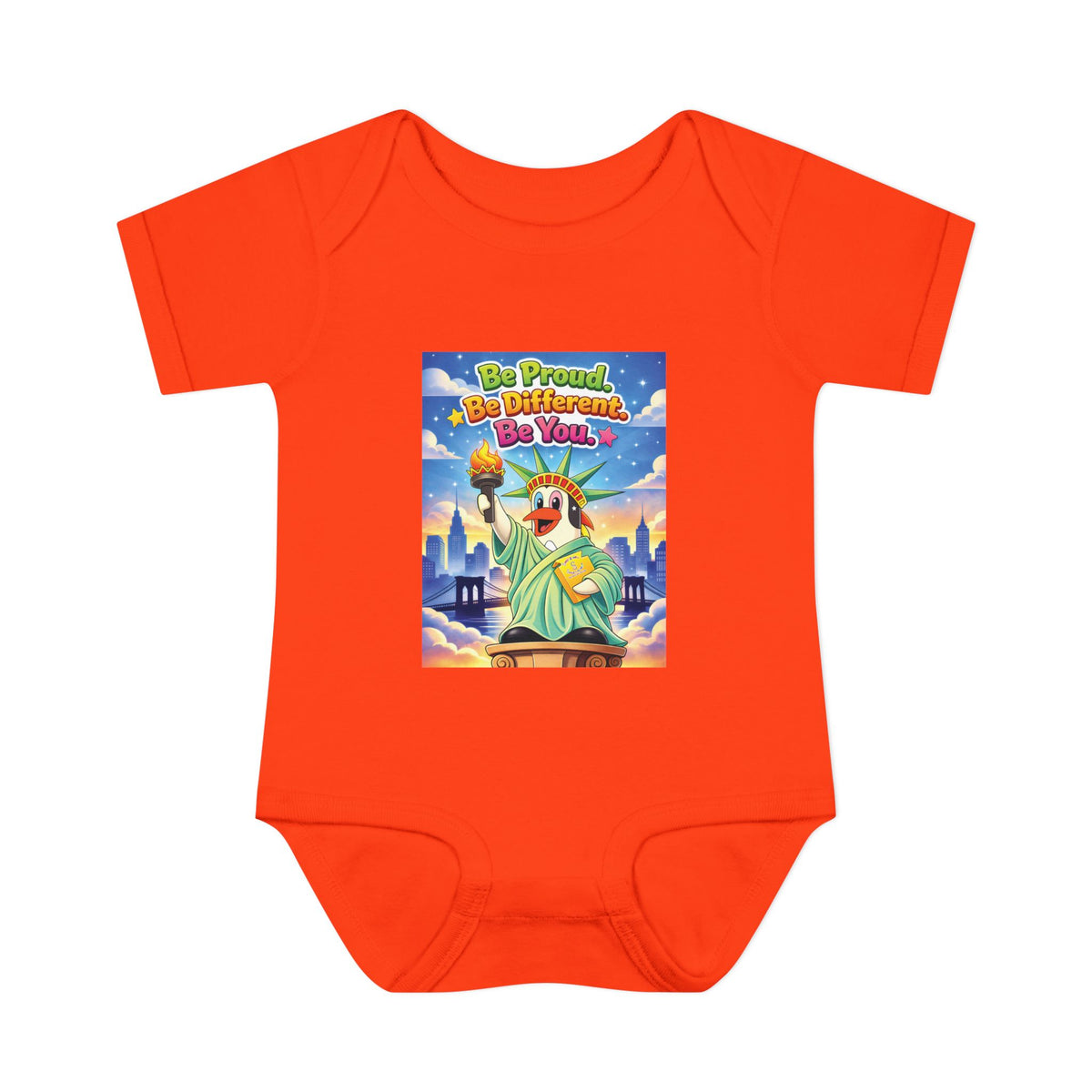 TuBz™ "Be Proud. Be Different. Be You." Infant Bodysuit - Inspirational Baby Onesie