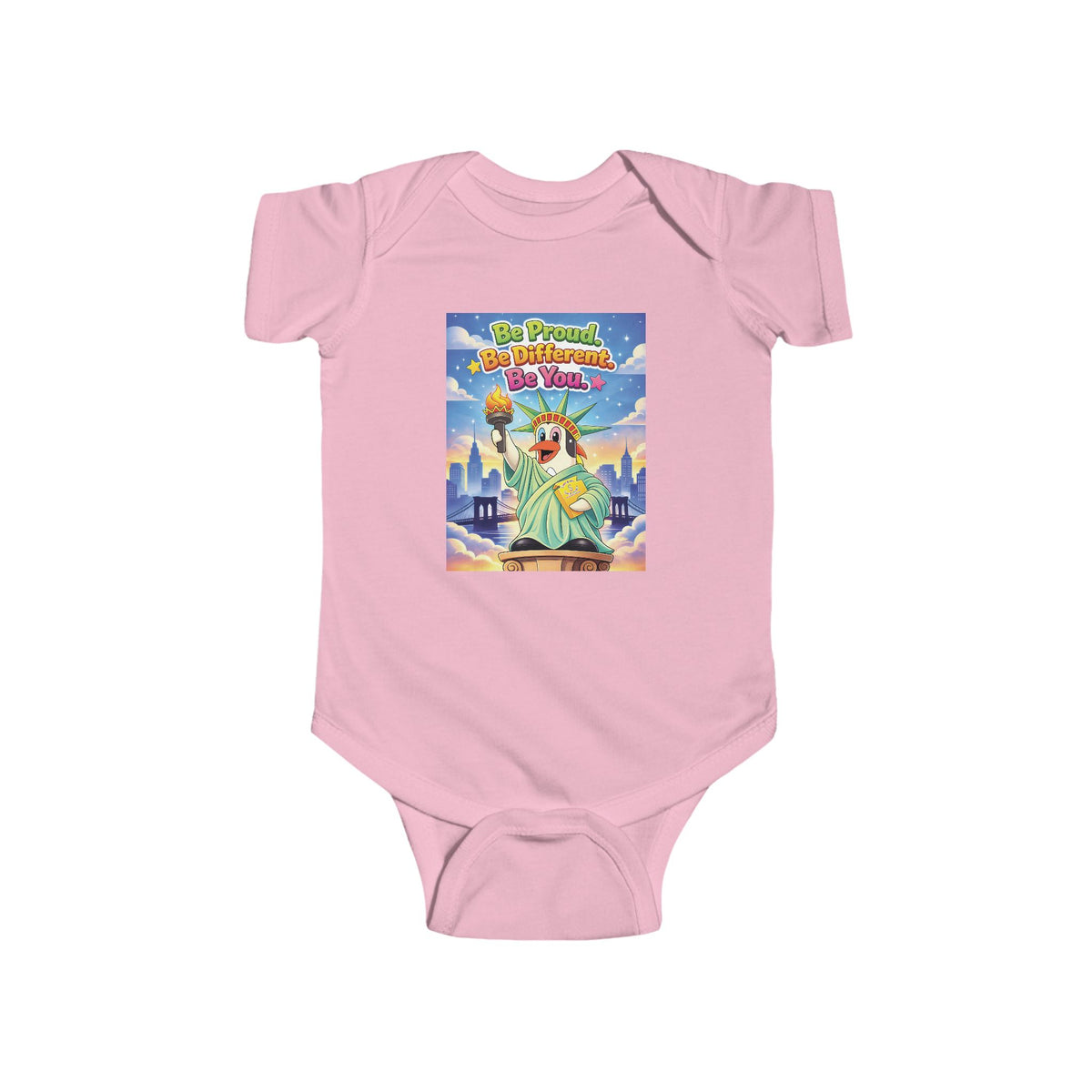 TuBz™ "Be Proud. Be Different. Be You." Infant Bodysuit - Inspirational Baby Onesie