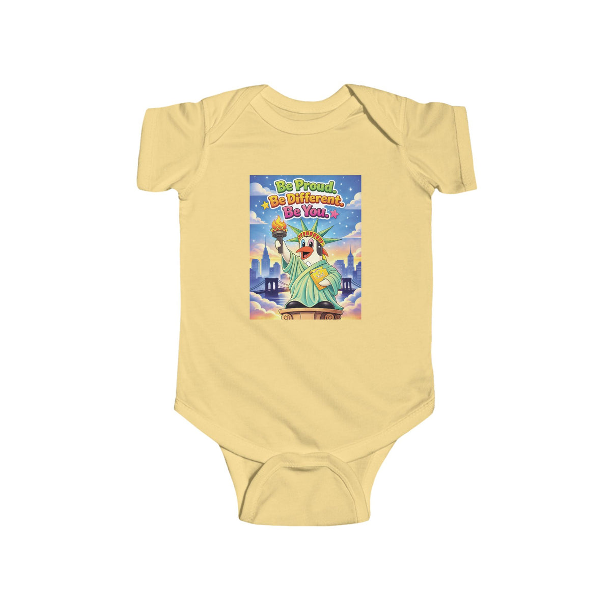 TuBz™ "Be Proud. Be Different. Be You." Infant Bodysuit - Inspirational Baby Onesie