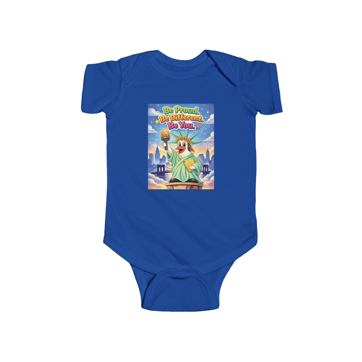 TuBz™ "Be Proud. Be Different. Be You." Infant Bodysuit - Inspirational Baby Onesie