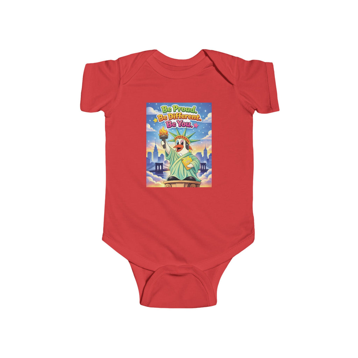 TuBz™ "Be Proud. Be Different. Be You." Infant Bodysuit - Inspirational Baby Onesie