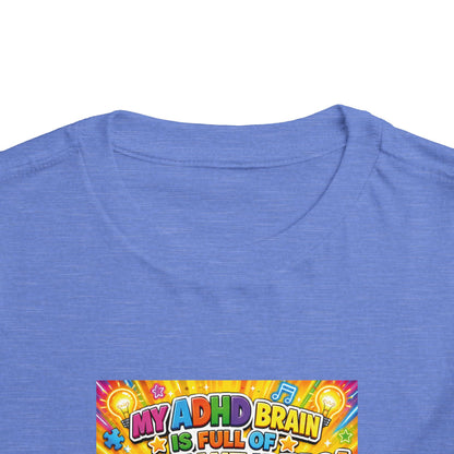 Potz™ Toddler Short Sleeve Tee – "My ADHD Brain is Full of Brilliant Ideas!" Graphic Tee | Smile Universe Collection