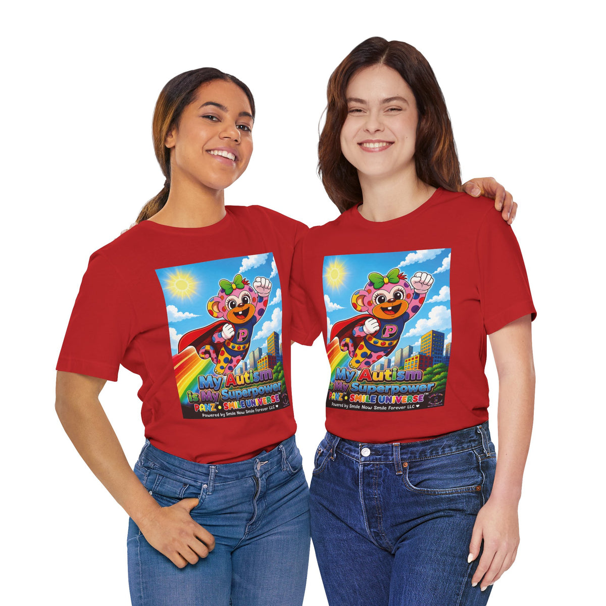 Panz™ Unisex Jersey Short Sleeve Tee – "My Autism is My Superpower" Graphic | Smile Universe Collection