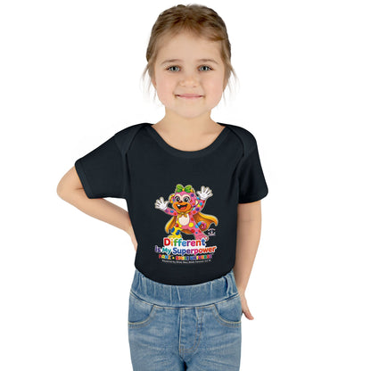 Panz™ Infant Baby Rib Bodysuit – "Different is My Superpower" Graphic | Smile Universe Collection
