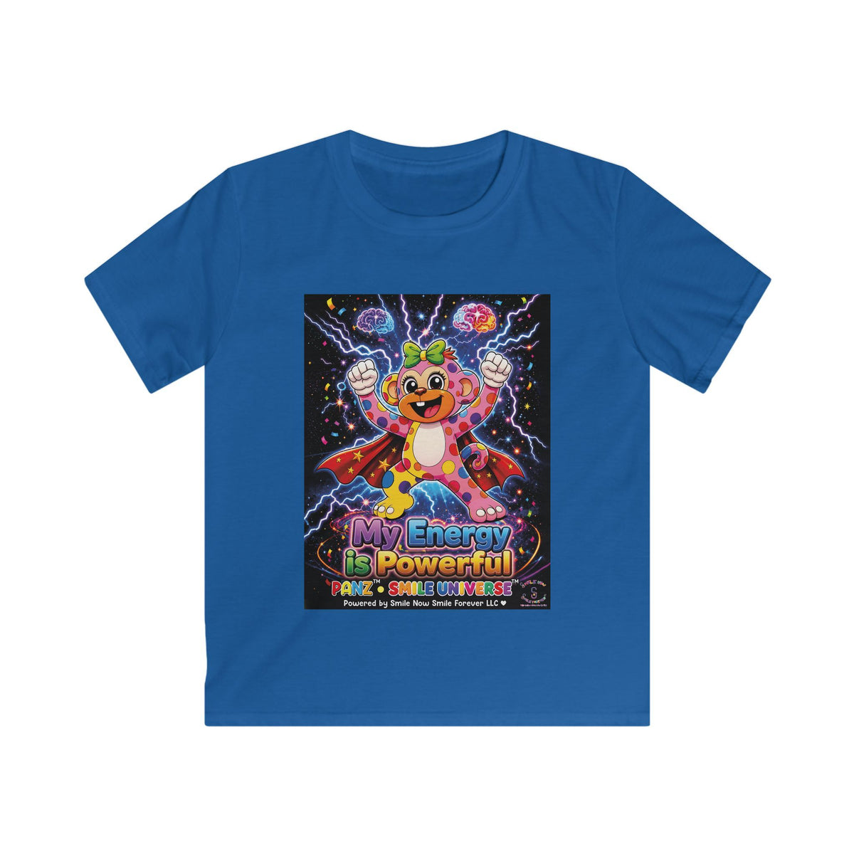 Panz™ Kids Softstyle Tee – "My Energy is Powerful" Graphic Tee | Smile Universe Collection