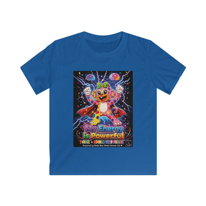 Panz™ Kids Softstyle Tee – "My Energy is Powerful" Graphic Tee | Smile Universe Collection