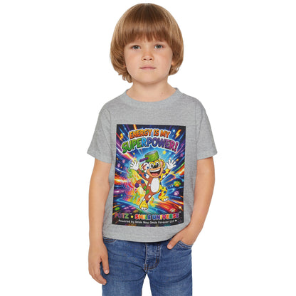 Potz™ Heavy Cotton™ Toddler T-Shirt – "Energy is My Superpower!" Graphic Tee | Smile Universe Collection