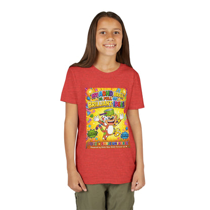 Potz™ Youth Short Sleeve Tee – "My ADHD Brain is Full of Brilliant Ideas!" Graphic Tee | Smile Universe Collection