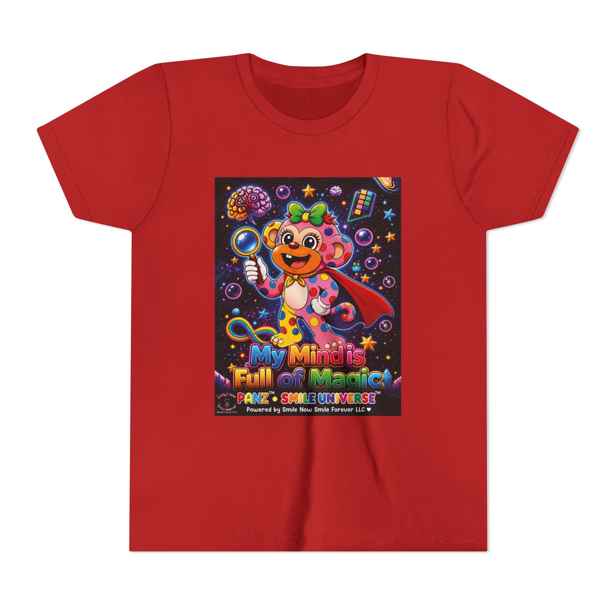 Panz™ Youth Short Sleeve Tee – "My Mind is Full of Magic" Graphic | Smile Universe Collection
