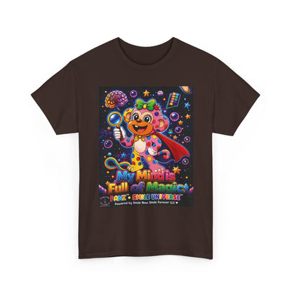 Panz™ Unisex Heavy Cotton™ Tee – "My Mind is Full of Magic" Graphic | Smile Universe Collection