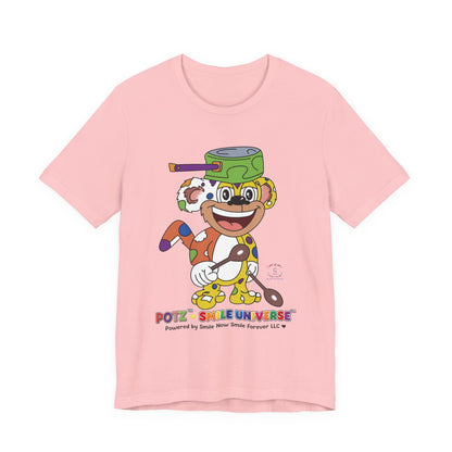 Potz™ Unisex Jersey Short Sleeve Tee – Playful Graphic Tee | Smile Universe Collection