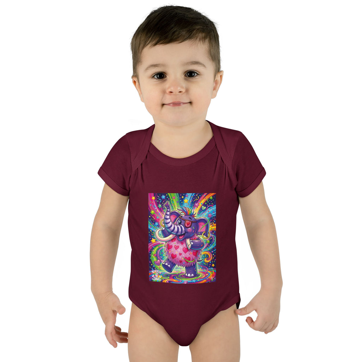 Piklez™ Infant Baby Rib Bodysuit – "Born to Celebrate!" Graphic | Smile Universe Collection