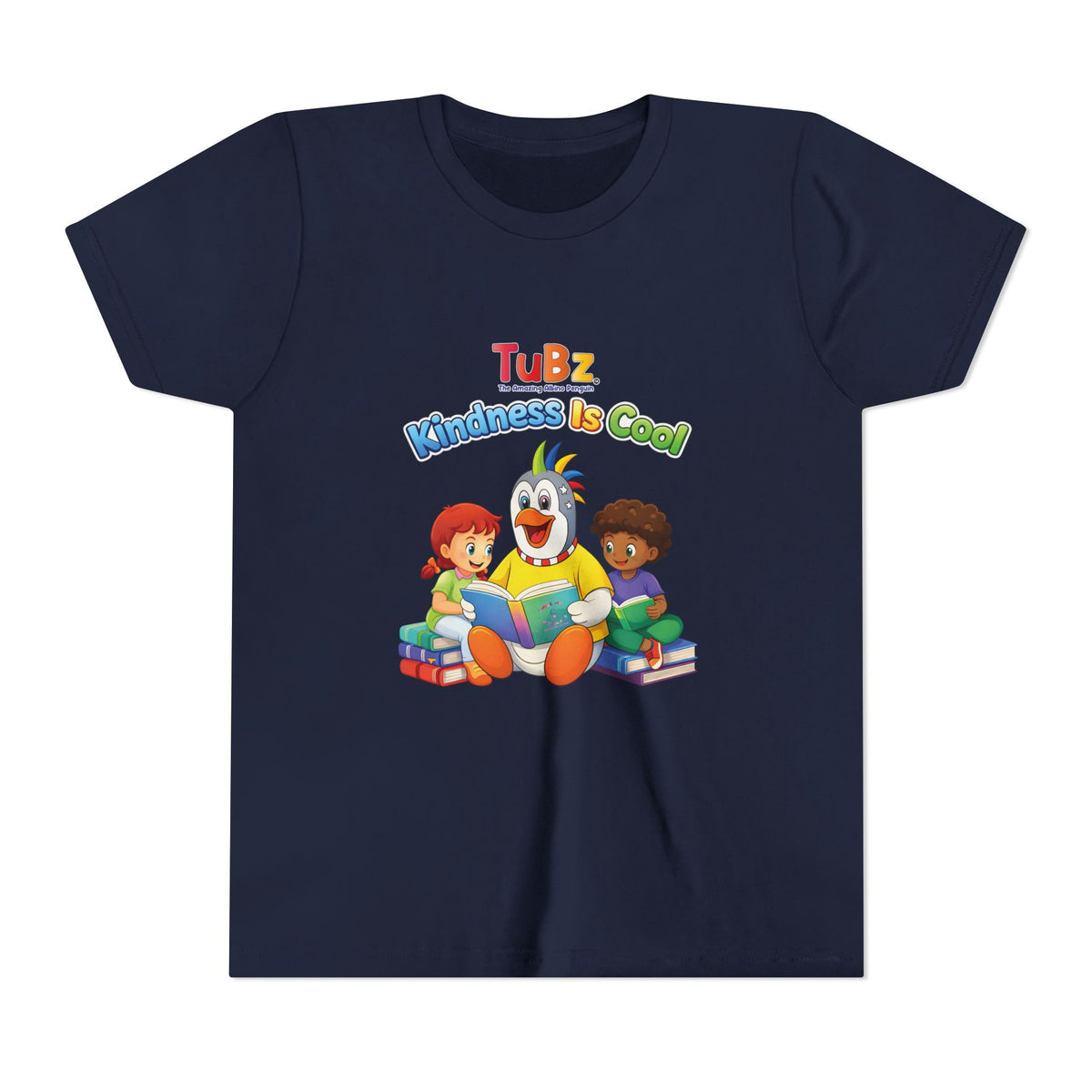 TuBz™ "Kindness Is Cool" Kids T-Shirt - Positive Message Graphic Tee | Smile Universe TuBz4Kidz