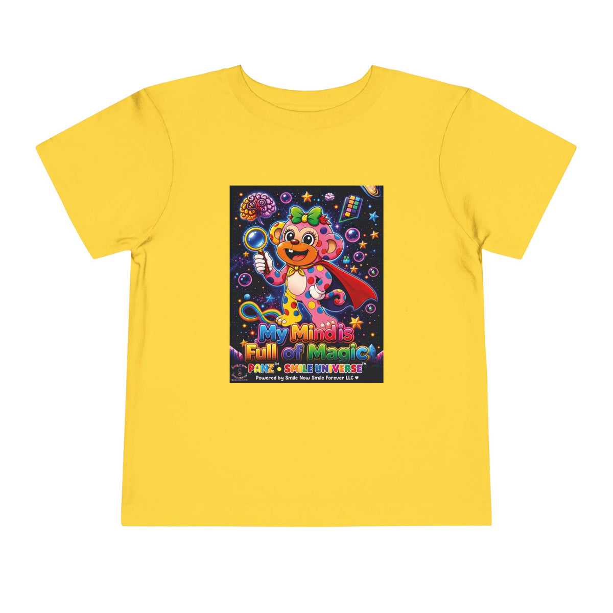 Panz™ Toddler Short Sleeve Tee – "My Mind is Full of Magic" Graphic | Smile Universe Collection