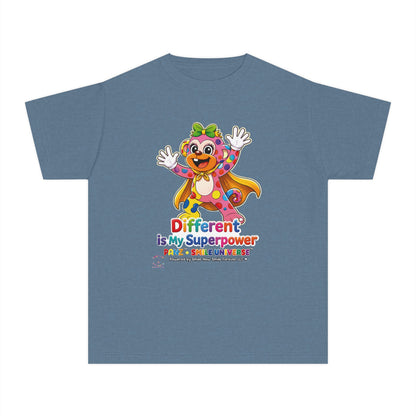 Panz™ Youth Midweight Tee – "Different is My Superpower" Graphic | Smile Universe Collection