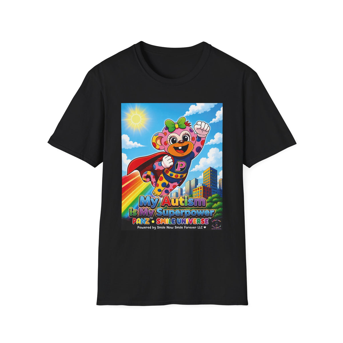 Panz™ Unisex Softstyle T-Shirt – "My Autism is My Superpower" Graphic | Smile Universe Collection