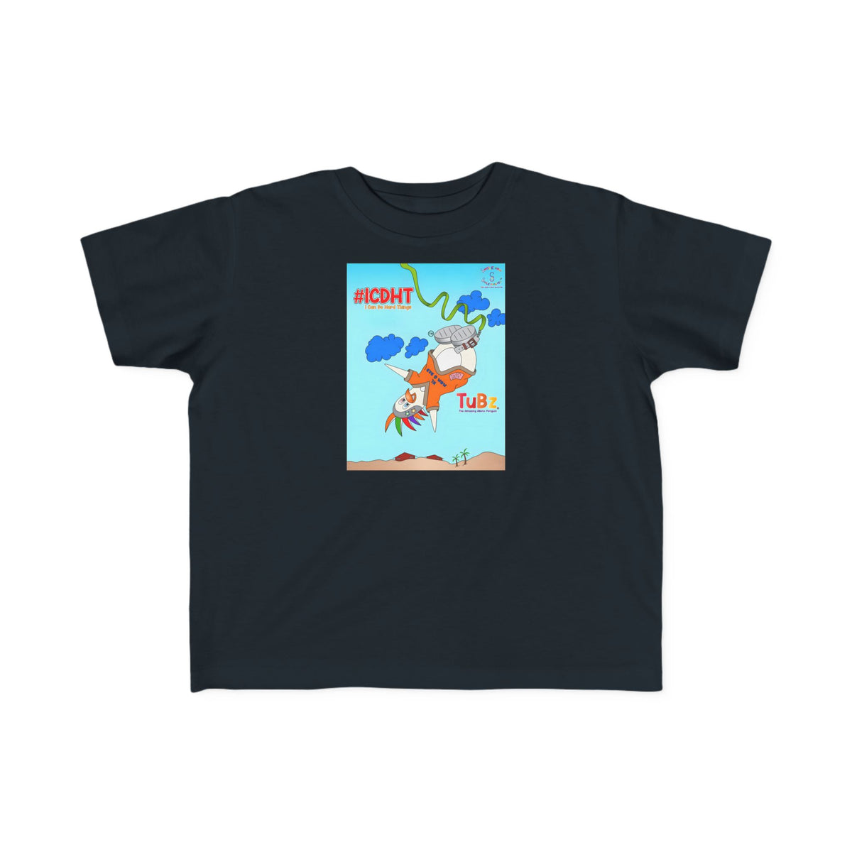 TuBz™ "I Can Do Hard Things" Toddler T-Shirt | Toddler's Fine Jersey Tee  - Positive Kids Graphic Tee