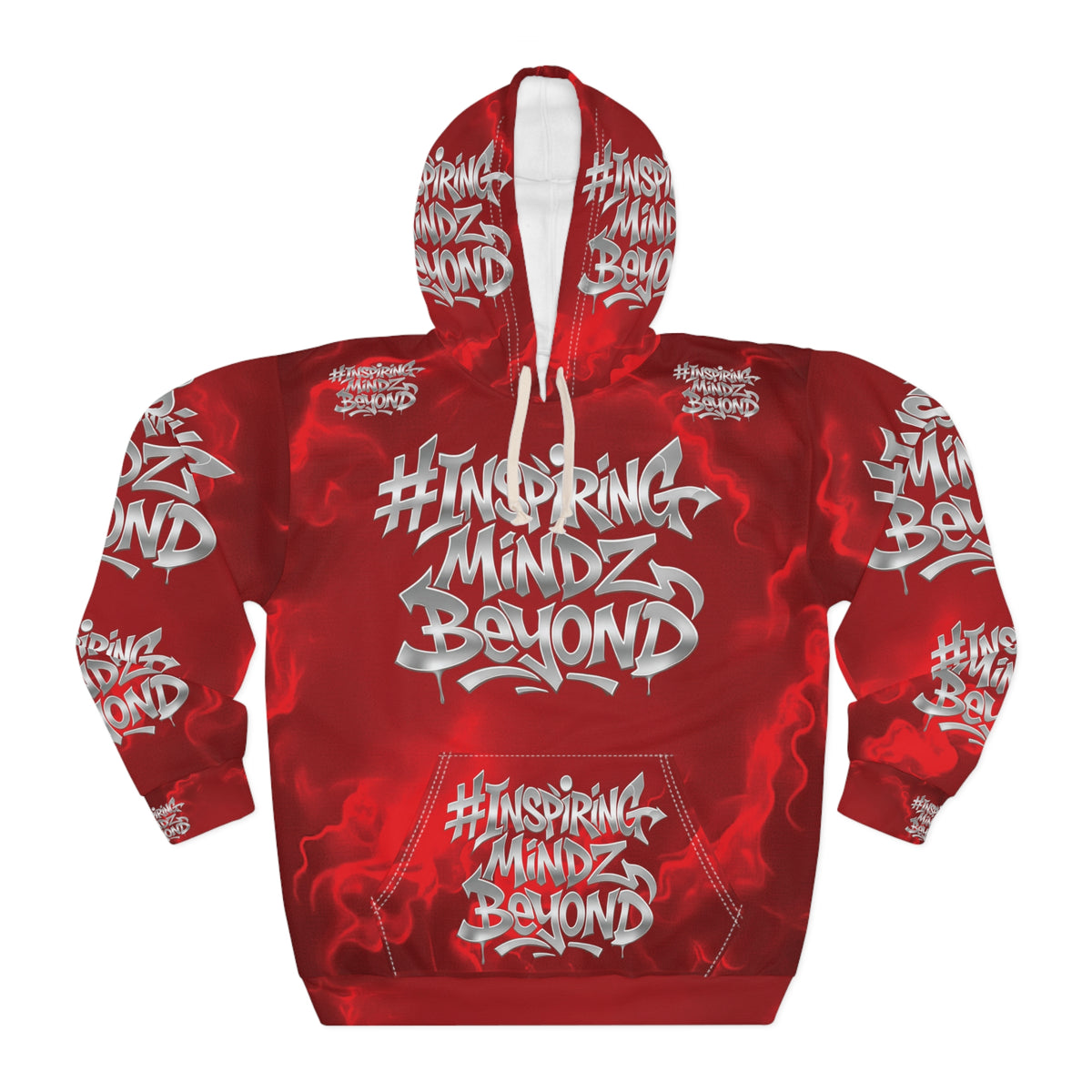 BWD Crimson Heat 1’s - Men’s AOP Pullover Hoodie (First Edition)
