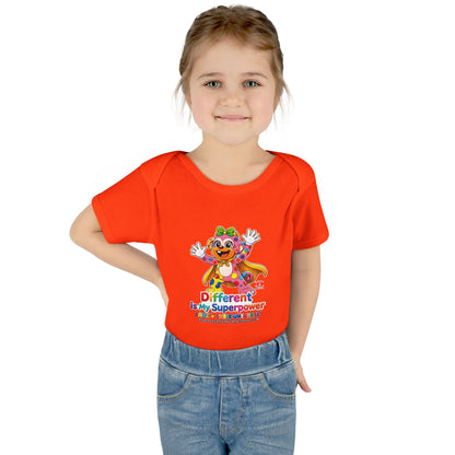 Panz™ Infant Baby Rib Bodysuit – "Different is My Superpower" Graphic | Smile Universe Collection