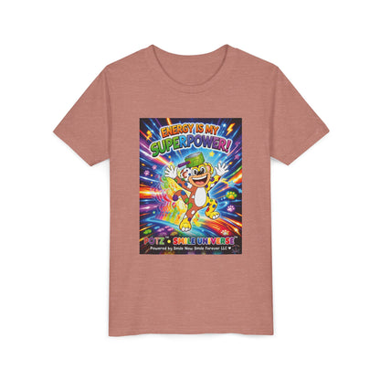 Potz™ Youth Short Sleeve Tee – "Energy is My Superpower!" Graphic Tee | Smile Universe Collection