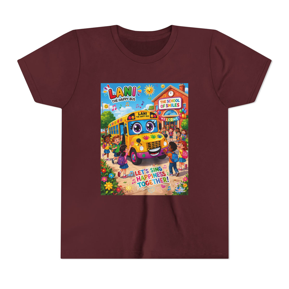 Lani™ Youth Short Sleeve Tee – "Let's Sing Happiness Together!" Graphic