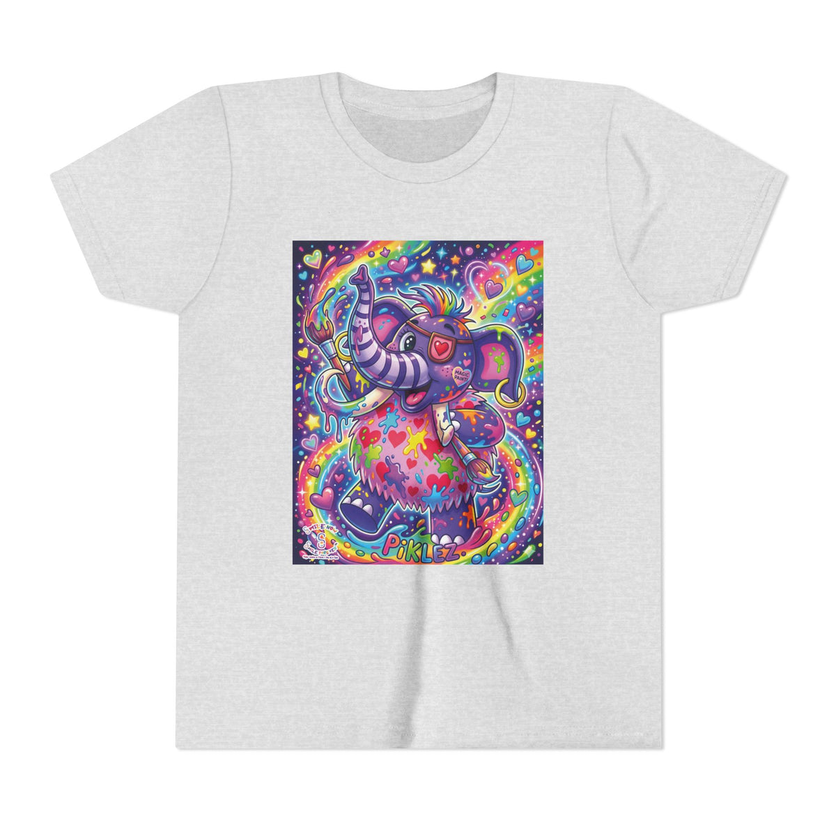 Piklez™ Youth Short Sleeve Tee – "Magic Paint!" Graphic Shirt | Smile Universe Collection